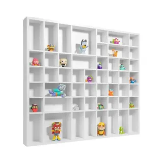 Creative Deco Opbergast Sieradenkast Wit | 51 Vakken | 52 X 46 X 5 Cm | Houten | Perfect Voor Decoupage Decoratie Figuren