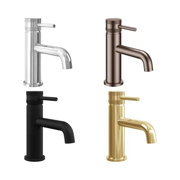 Scudo Core Monobloc Basin Mixer Tap, Black, Brass, Bronze Or Chrome - Brushed Brass thumbnail