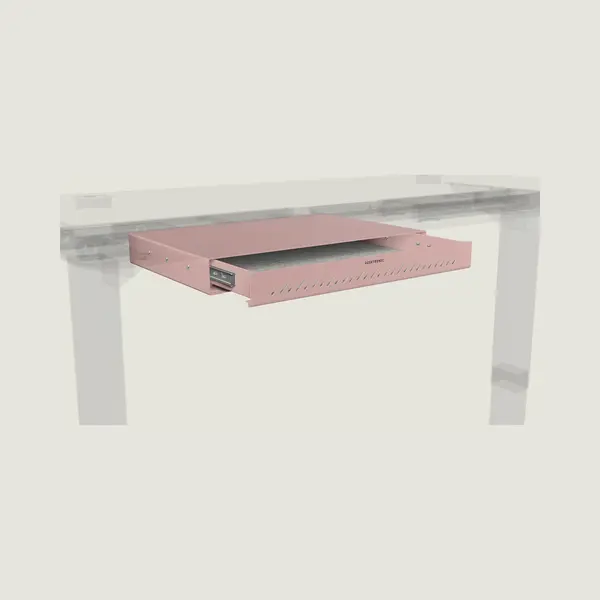 Desktronic Hidden Organizer, Under-Desk Storage Drawer - Easy Installation, Space-Saving, Large Capacity, Metal, For Office And Vanity - Durable thumbnail