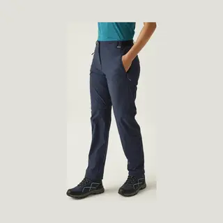 Regatta Women's Travel Light Zip-off Packaway Trousers In Navy | Size, 18