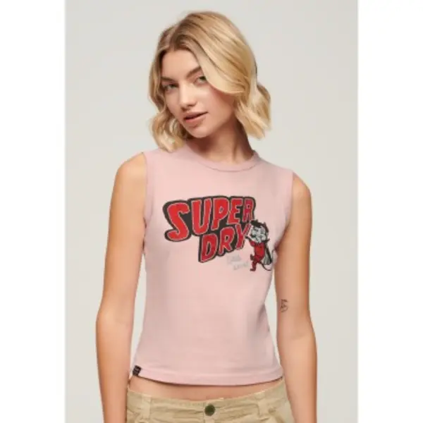 Superdry - Retro Slim-fit Bodywarmer Met Versiering - Dames - Vesten thumbnail