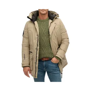 Superdry For Man. M5011909A City Padded Parka Beige (M), Casual, Polyester, Sustainable