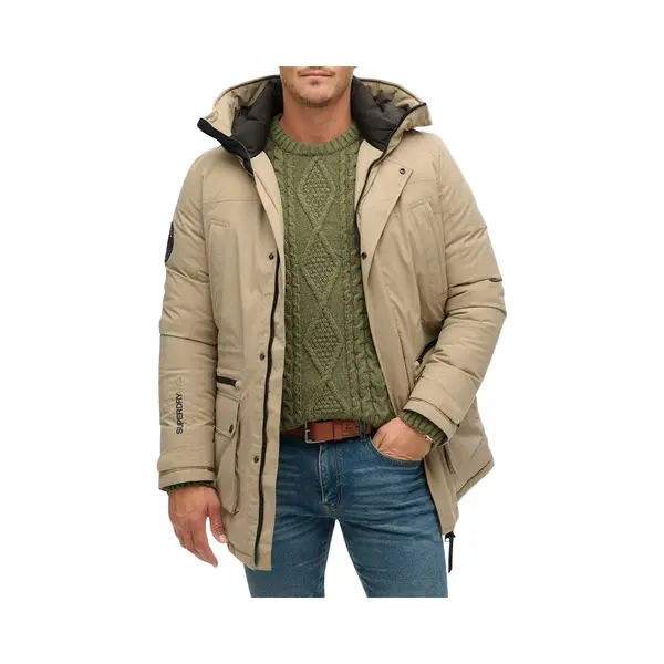Superdry For Man. M5011909A City Padded Parka Beige (M), Casual, Polyester, Sustainable thumbnail