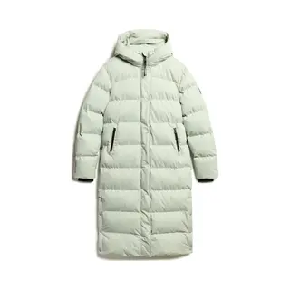 Long Microfiber Puffer Coat For Women Superdry