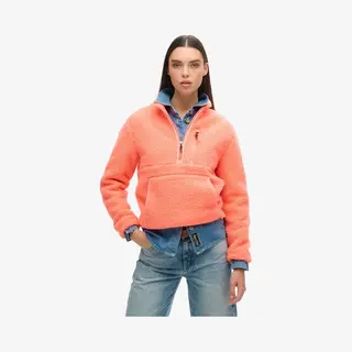 Superdry Trui Outdoor Half Zip Fleece W2012341a Pastelline Coral Dames Maat - Xl