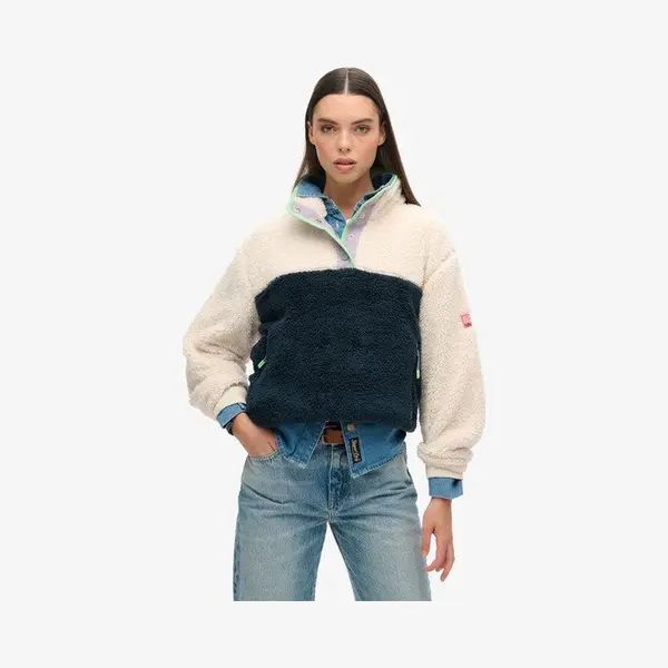 Superdry - Superzachte Kraagloze Mash Up Trui - Dames - Truien thumbnail