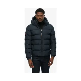 Superdryvoor Mannen. M5011905A Gewatteerd Sportjack Met Capuchon Navy (Xl), Casual, Polyester, Marineblauw