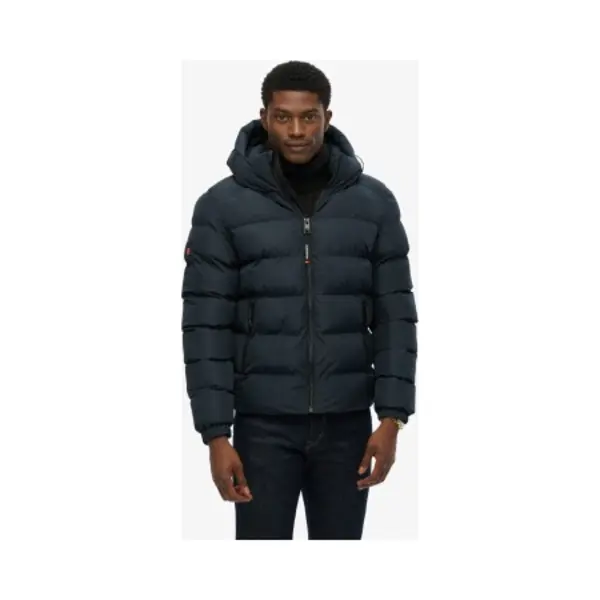 Superdry For Man. M5011905A Hooded Sports Quilted Jacket Navy (Xl), Casual, Polyester thumbnail