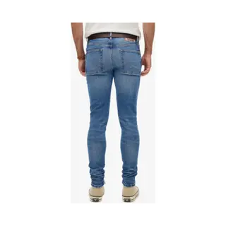 Superdryvoor Mannen. M7011420A Vintage Blauwe Skinny Jeans (34/32), Casual, Katoen, Denim