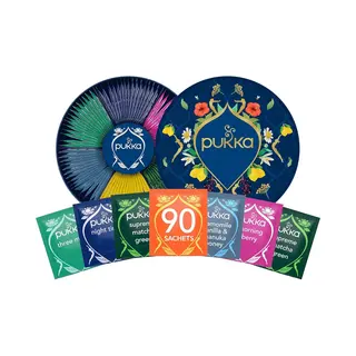 Pukka Tea Luxury Selection Box Giftset - 90 Theezakjes - Biologische Kruidenthee - 6 X 15 Zakjes - Giftset - Theedoos - Thee Geschenkdoos