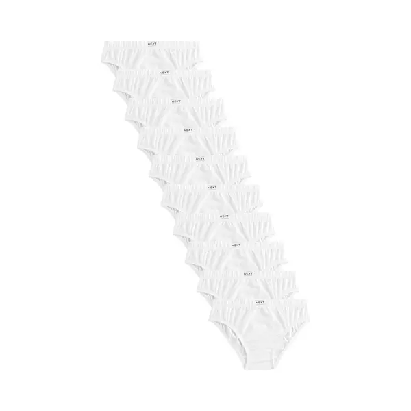 Next Jungen Unterhosen Aus 100% Baumwolle, 10er-Pack Weiß Numeric_146-numeric_152 thumbnail