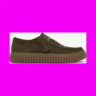 Clarksvoor Mannen. 26187378 Leren Schoenen Torhill Lo Bruin Groenachtig Bruin (9, 5 = 44), Plat, Veters, Casual