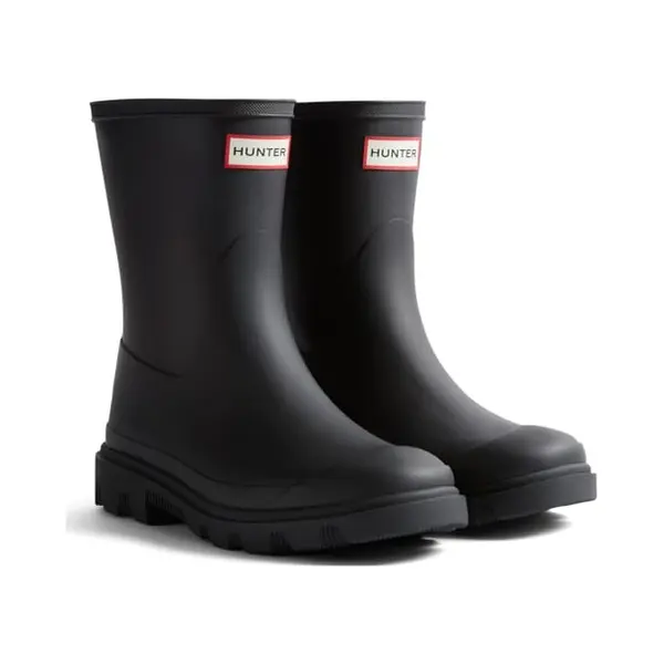Hunter Downpour Short Boot Rubber Women's Black Wellington Boots thumbnail