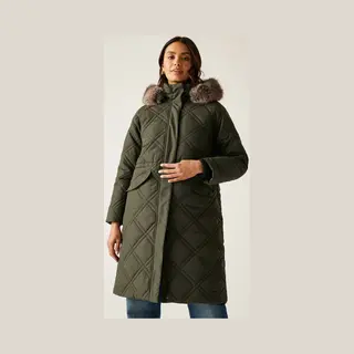 Regatta Women's Freyla Hooded Water-Repellent Insulating Padded Jacket In Green | Size, 20