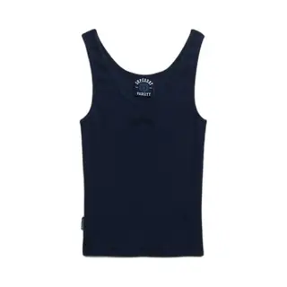 Superdry Essential Logo Scoop Mouwloos T-shirt Blauw S Vrouw
