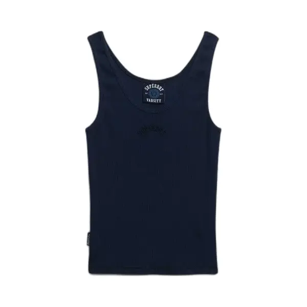 Superdry Essential Logo Scoop Mouwloos T-shirt Blauw S Vrouw thumbnail