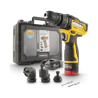 Powerplus Compacte 4-in-1 Multifunctionele Schroevendraaier 12V POWXBOX001 – Incl. Batterij 12V En 2.0Ah Lader