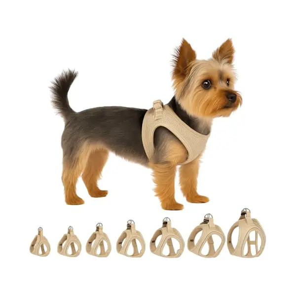 Flamingo Hond Harnas Step&Go Bento Beige Xs 28-30cm 30-32cm thumbnail