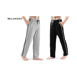 Milanoro - Set Van 2 Comfortabele Joggingbroeken - Ademend En Sportief - Zwart/Grijs (2 Stuks)