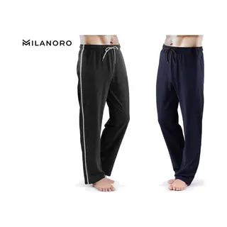 Milanoro - Set Van 2 Comfortabele Joggingbroeken - Ademend En Sportief - Marineblauw/Antraciet (2 Stuks)