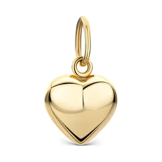 Miore Pure Ketting Hanger - Gemaakt Van 14 Karaat Goud - Hart Bedel - Handgemaakte Sieraden - Halsketting - Elegante Dames Sieraden - 13.5 Mm