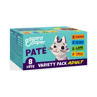4x Edgard&Cooper Kattenvoer Adult Multipack Pate 8 X 85 Gr