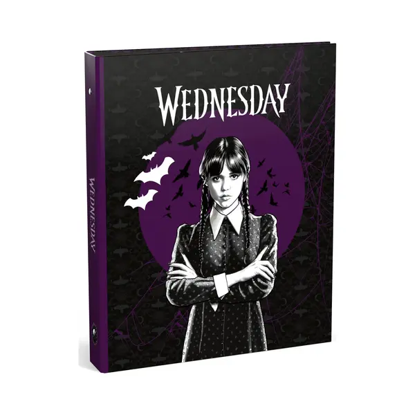 Lannoo Graphics - Wednesday Ringband A4, 23 Ringen Black / Purple / Wednesday thumbnail