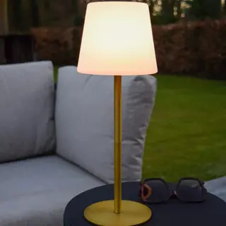 Lucide Tyon Outdoor Table Lamp - Matt Gold Lucide Outdoor Lights