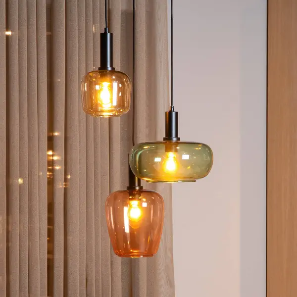 Netlighting Lucide Ilona Pendant Light 3xE27 Black thumbnail