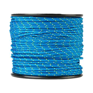 Snuro Polypropyleen Touw (2mm, 100m, Blauw Met Geel En Groen) - Gevlochten Touw - Lichtgewicht Paracord Voor Buiten, Survival En Tuin - Breekkracht