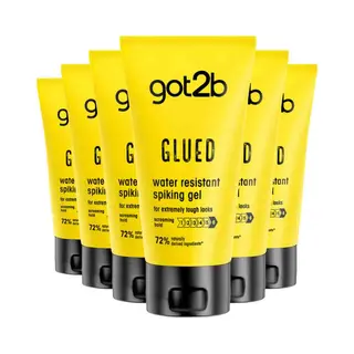 6x Got2b Glued Water Resistant Spiking Gel 150 Ml