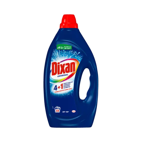 4x Dixan Vloeibaar Wasmiddel Universeel 1, 485 Liter thumbnail