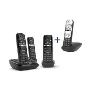 Gigaset AS690A Trio, Telefoon, Zwart