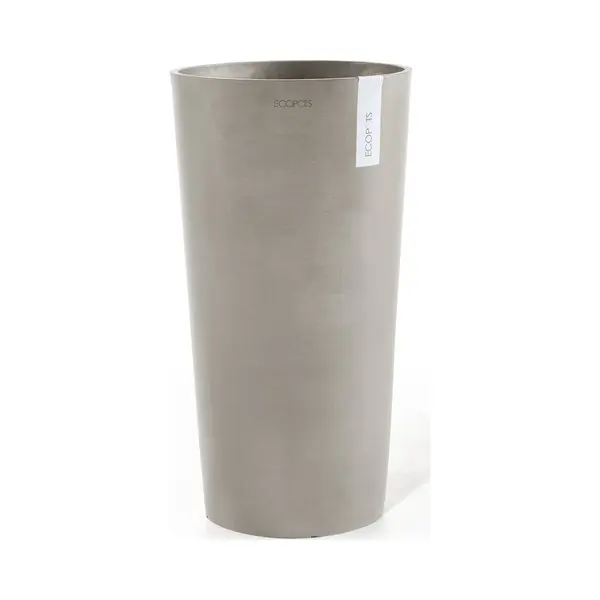 Ecopots Amsterdam Extra High 90 - Taupe - Ø49, 8 X H91 Cm - Ronde Taupe Bloempot thumbnail