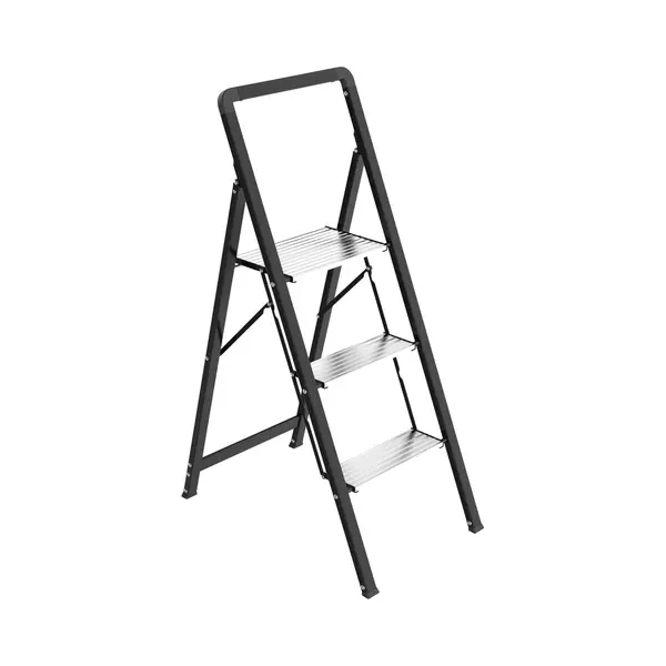 Escalo - Trapladder - Ultraslim - Aluminium - Inklapbaar - 3 Treden - Zwart thumbnail