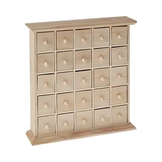 Houten Adventskalender 30x30x6 Cm - Artemio