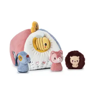Lilliputiens Activiteitenhuis Van Stof Met 4 Babyaccessoires, Educatief Speelgoed Met 4 Rammelaars, 4 Geluiden, Verstopperspel En Hantering, Hoogte 23
