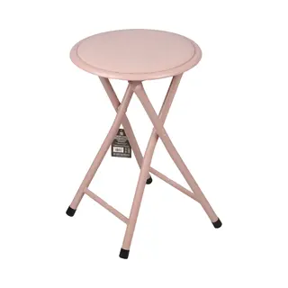 Urban Living Bijzet Krukje - Roze - Metaal - 30 X 45 Cm - Inklapbaar - Woonaccessoires - Meubels