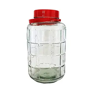 Urban Living Voedsel Opslag Container - Glas - 10 Liter - Afsluitdop En Draag Hengsel - Transparant - Voorraadpot