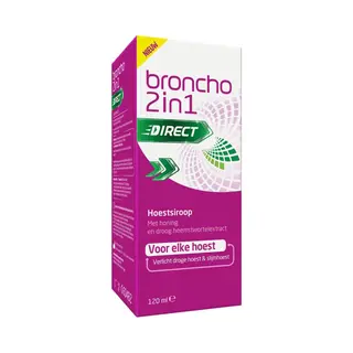 Bronchostop Broncho® 2 In 1 Adult Hoestsiroop Sinaasappelsmaak 120ml– Droge Hoest, Slijmhoest
