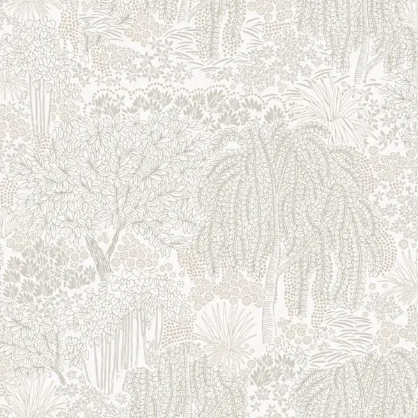 Allure - Bomen - Behang - Vliesbehang - Wandbekleding - Wallpaper - Grijs - 0, 53 X 10, 05 M. thumbnail