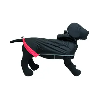 Jack And Vanilla Hondenregenjas - Lengte 25 Cm - Regenjas Chihuahua - Reflecterend - Zwart