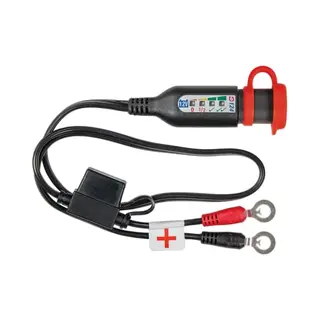 OptiMate Monitor O-124 12 V Batterijstatus- En Laadmonitor - Permanente Kabel Met 4 Led-indicator En Sae-aansluiting - Weerbestendig Tot -40 °C