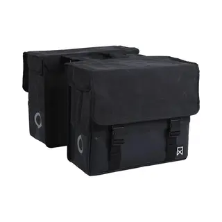 Willex - Dubbele Canvas Plus - 30 Liter - Universele Bevestiging - Extra Sterk - Zwart/Matzwart