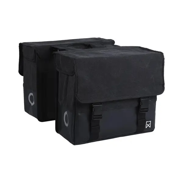 Willex - Dubbele Canvas Plus - 30 Liter - Universele Bevestiging - Extra Sterk - Zwart/Matzwart thumbnail