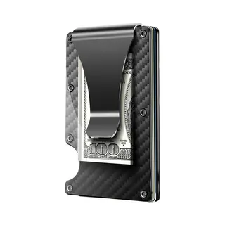 Northwall Pasjeshouder - Carbon Creditcardhouder Met Geldclip - Money Clip - Rfid Anti-Skim - Max. 12 Pasjes