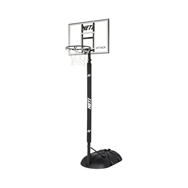 NET1 | Premium Basketball Backboard & Net System For Kids | Ultra Durable 15" Solid Steel Hoop | Wall-mounted Or Portable Height Adjustable | Padded thumbnail