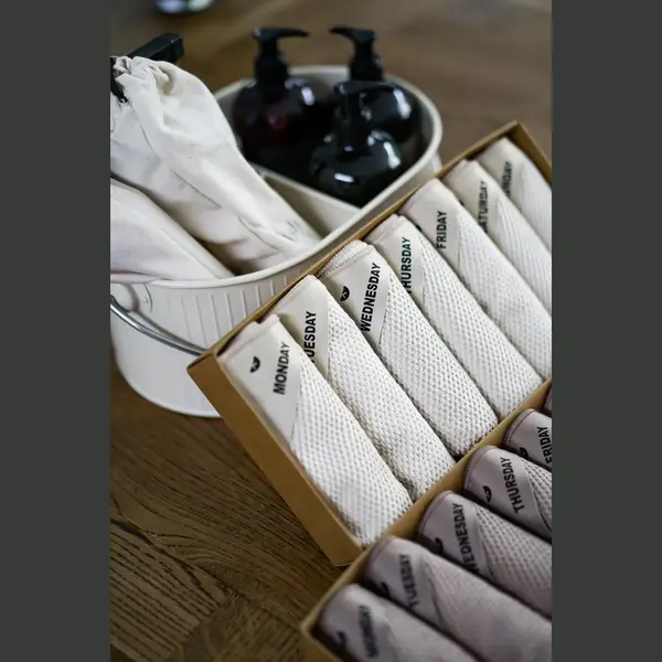 Klud Denmark Klud Vaatdoekjes Wafelmotief - Set Van 7 - Almond thumbnail