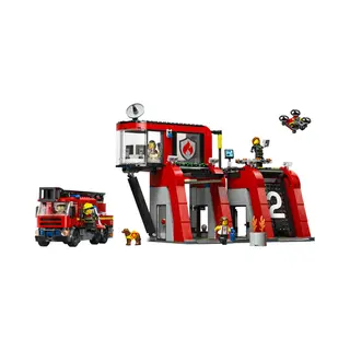 Lego 60414 City Brandweerkazerne en brandweerauto