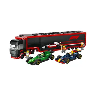 Lego 60445 City F1® truck met RB20 en AMR24 F1® auto's